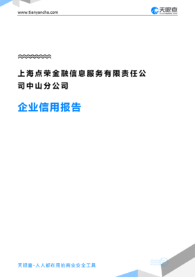 上海点荣金融信息服务有限责任公司中山分公司企业信用报告-天眼查
